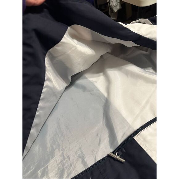 Mackintosh Women's Black Cream Colorblock Toggle Lined Windbreaker Jacket Large - Picture 6 of 7